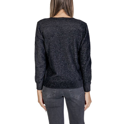 Sandro Ferrone Black Nylon Sweater