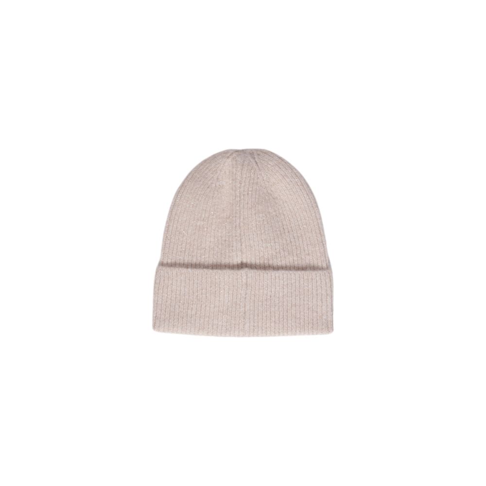 Pieces Beige Recycled Polyester Hat