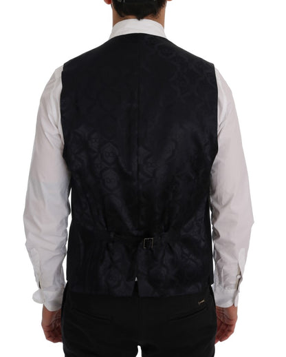 Dolce &amp; Gabbana Sleek Striped Wool Blend Waistcoat Vest