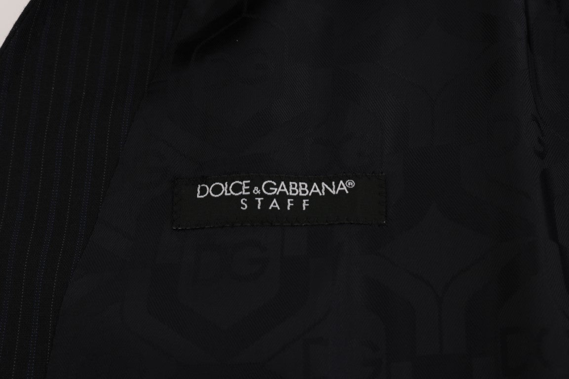 Dolce &amp; Gabbana Sleek Striped Wool Blend Waistcoat Vest