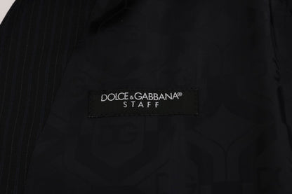 Dolce &amp; Gabbana Sleek Striped Wool Blend Waistcoat Vest