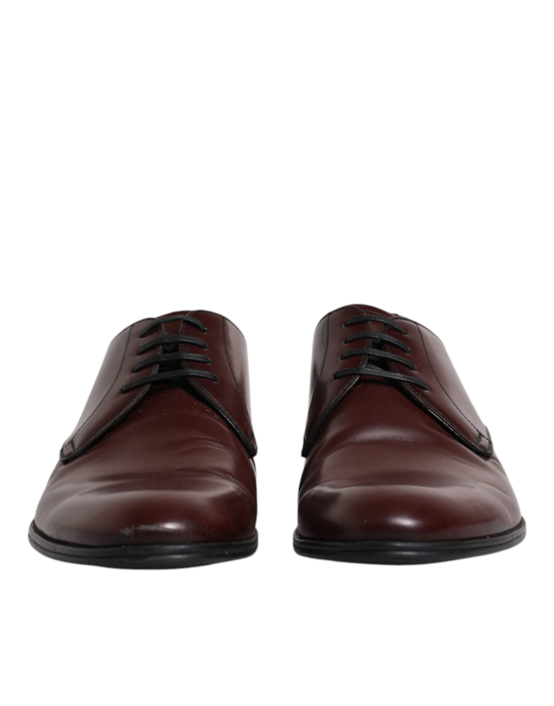 Dolce &amp; Gabbana Brown Leather Derby Formal Men Dress Shoes