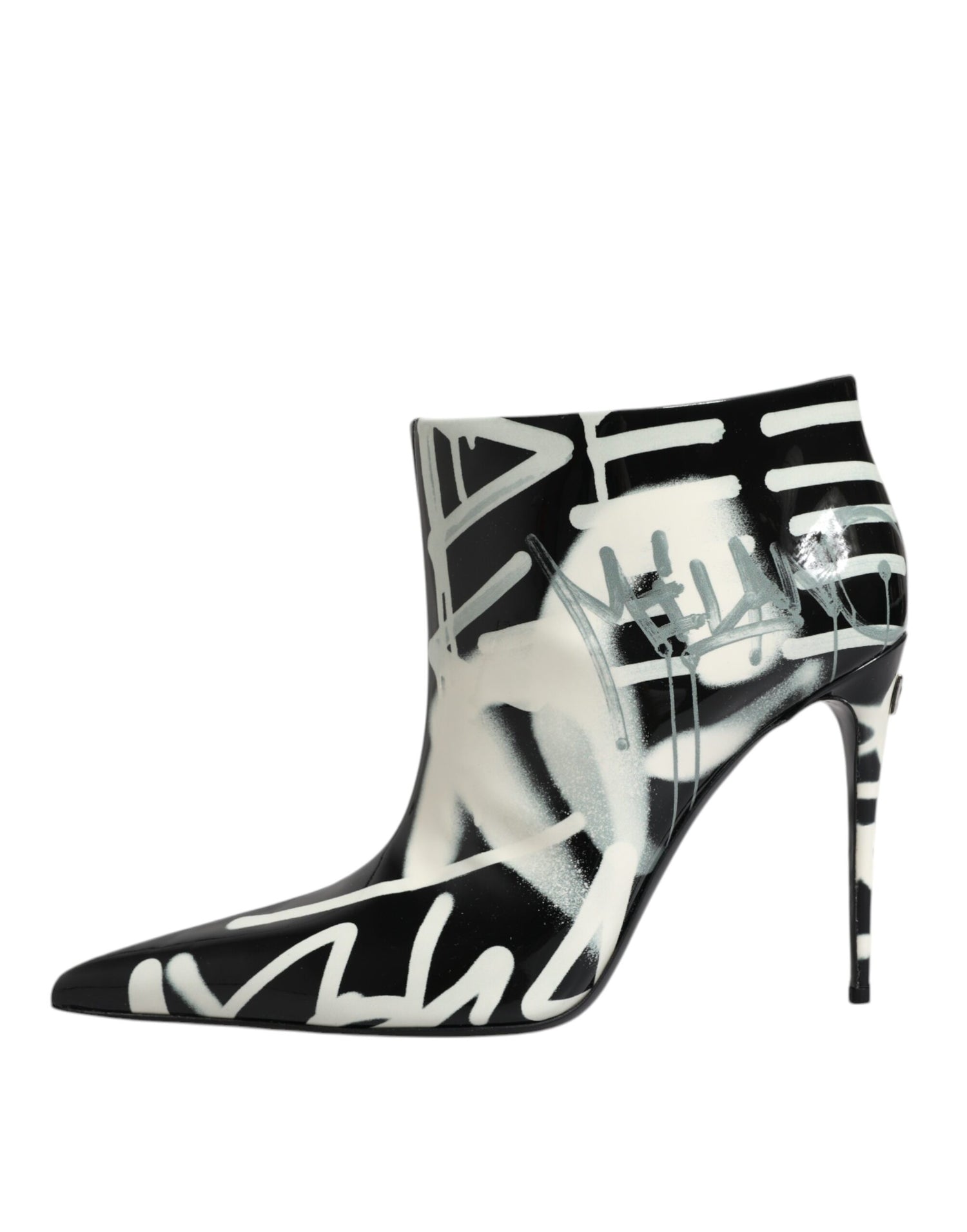 Dolce &amp; Gabbana Multicolor Graffiti Ankle Boots Heels Shoes