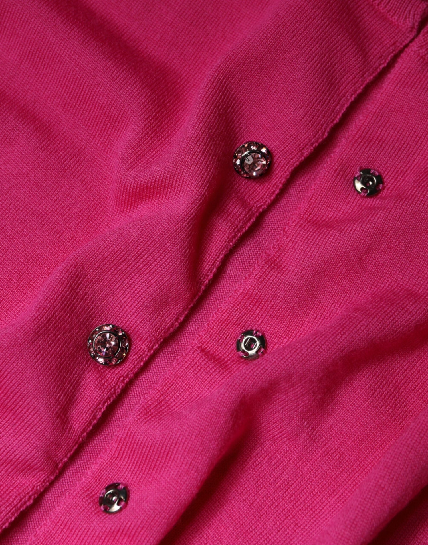 Dolce &amp; Gabbana Pink Wool Button Down Cardigan Sweater