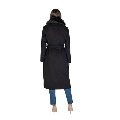 Vila Clothes Black Polyester Jackets &amp; Coat