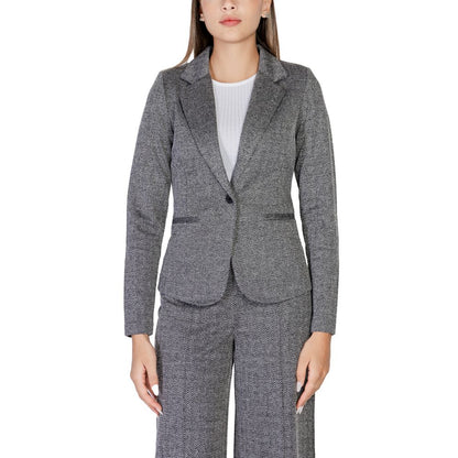 ICHI Black Polyester Suits &amp; Blazer