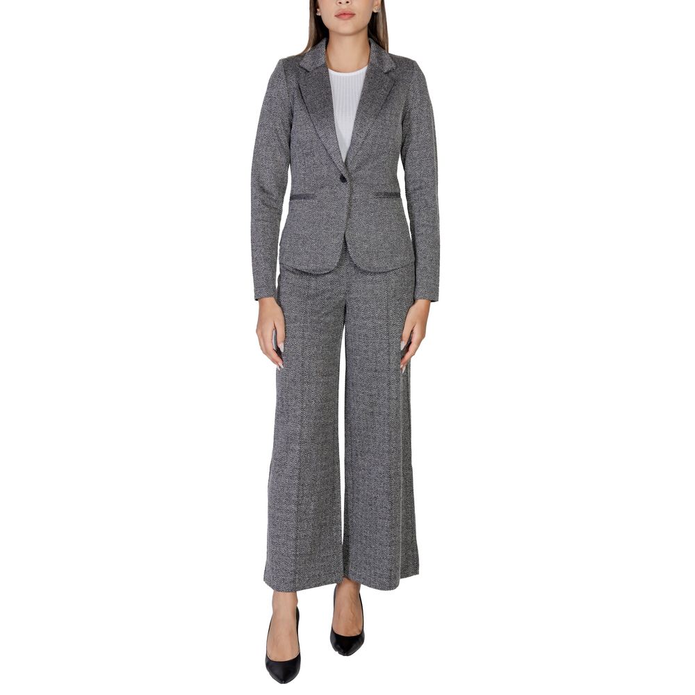 ICHI Black Polyester Suits &amp; Blazer