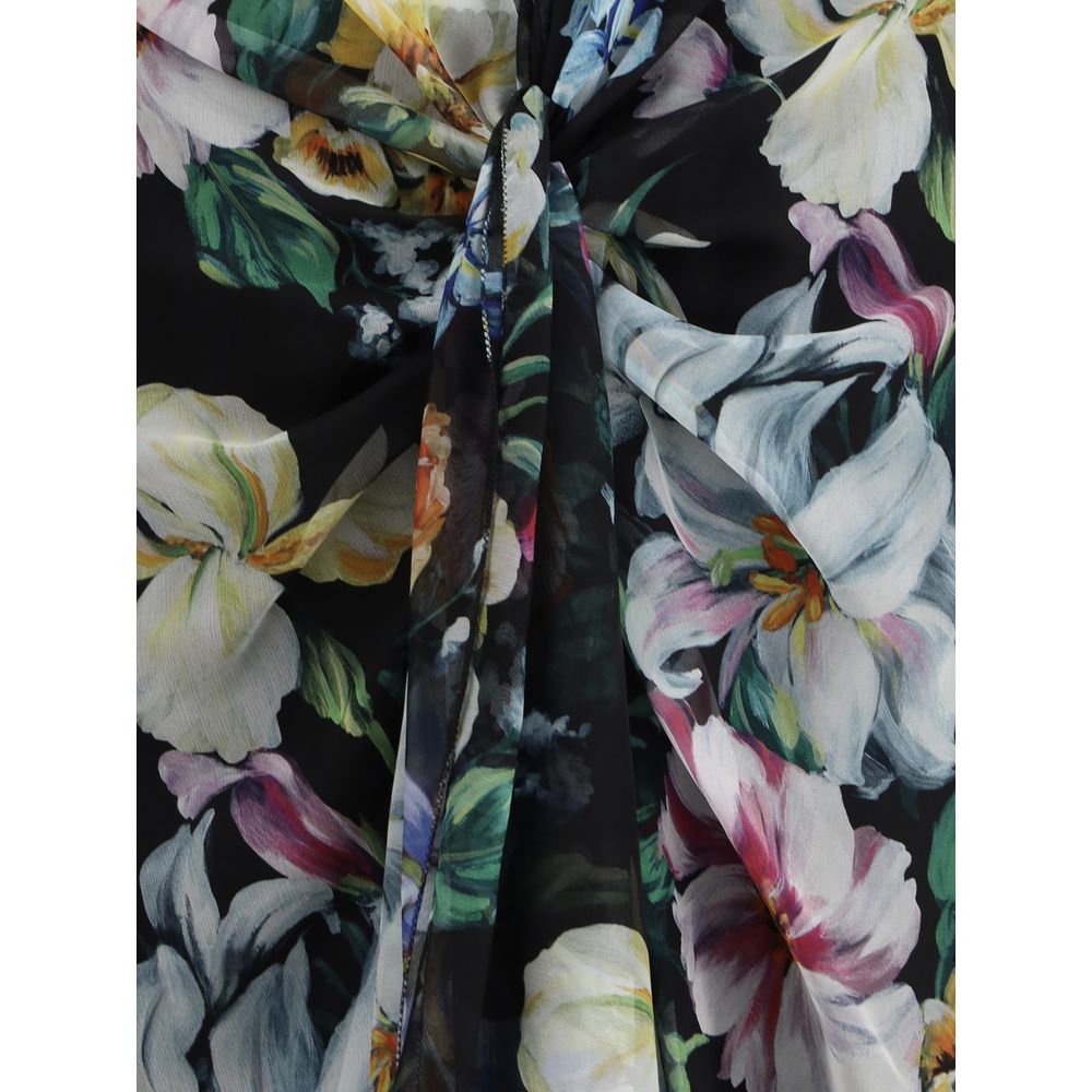 Dolce &amp; Gabbana Long flower chiffon Dress