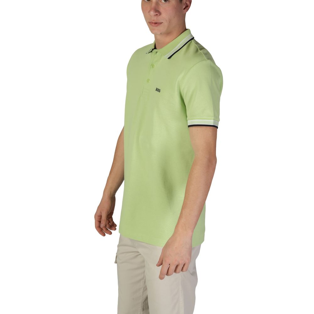 Hugo Boss Green Cotton Polo Shirt