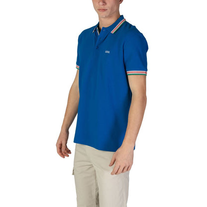 Hugo Boss Blue Cotton Polo Shirt