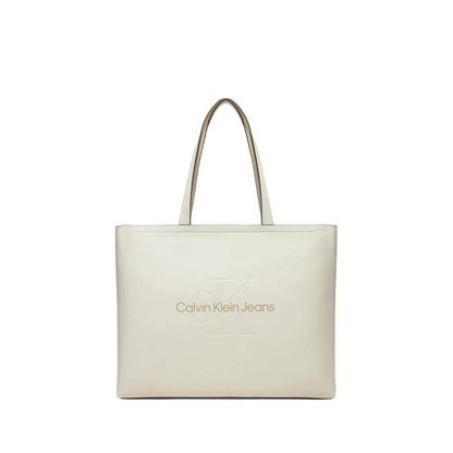 Calvin Klein Jeans White Polyethylene Handbag