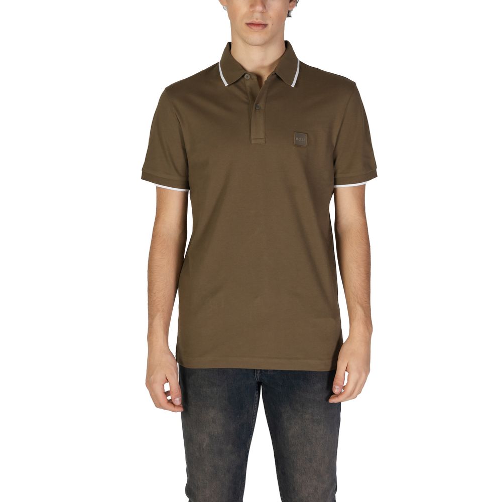 Hugo Boss Green Cotton Polo Shirt