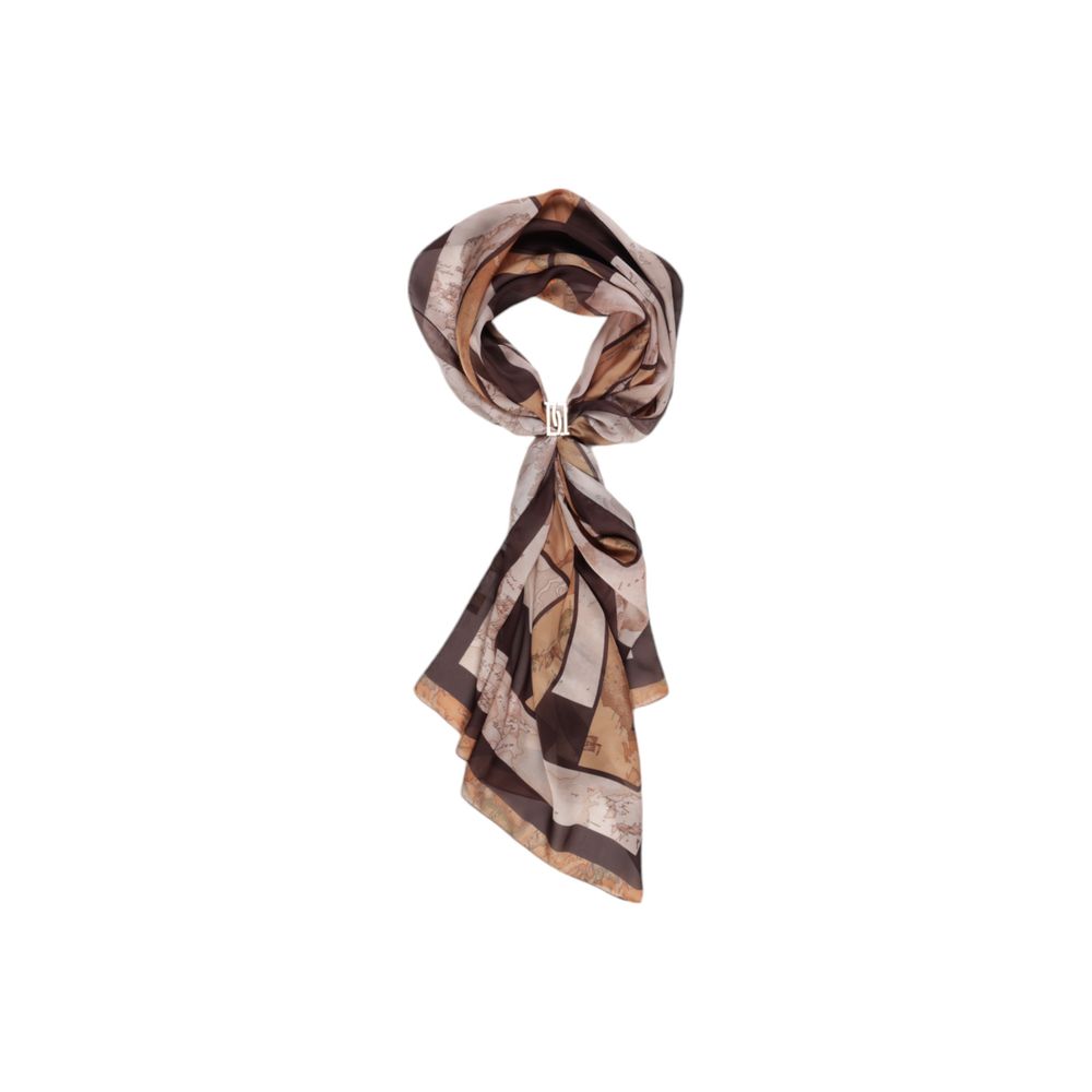 Alviero Martini Prima Classe Brown Polyester Scarf