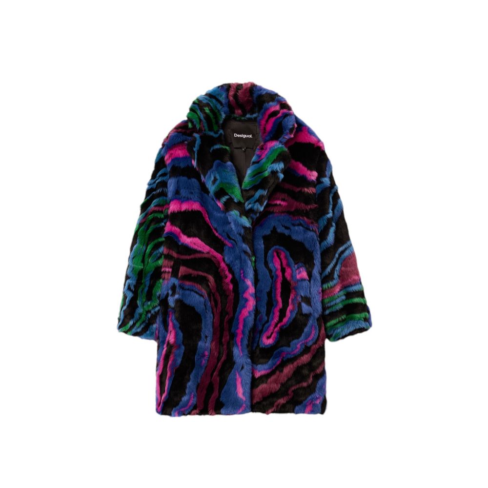 Desigual Black Modacrylic Jackets &amp; Coat