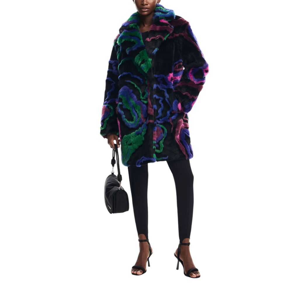 Desigual Black Modacrylic Jackets &amp; Coat