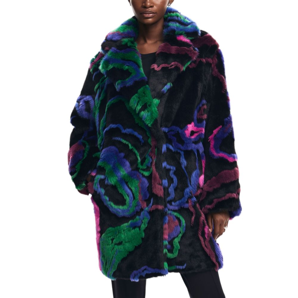 Desigual Black Modacrylic Jackets &amp; Coat