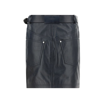 PINKO Leather Mini Skirt