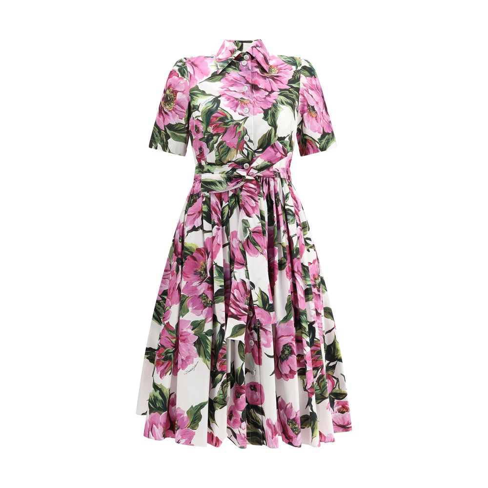 Dolce &amp; Gabbana Peony Print Chemisier Dress