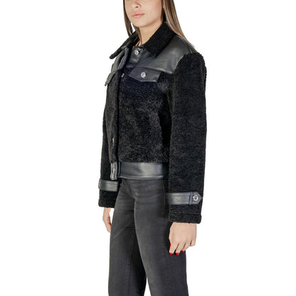 Morgan De Toi Black Polyester Jackets &amp; Coat