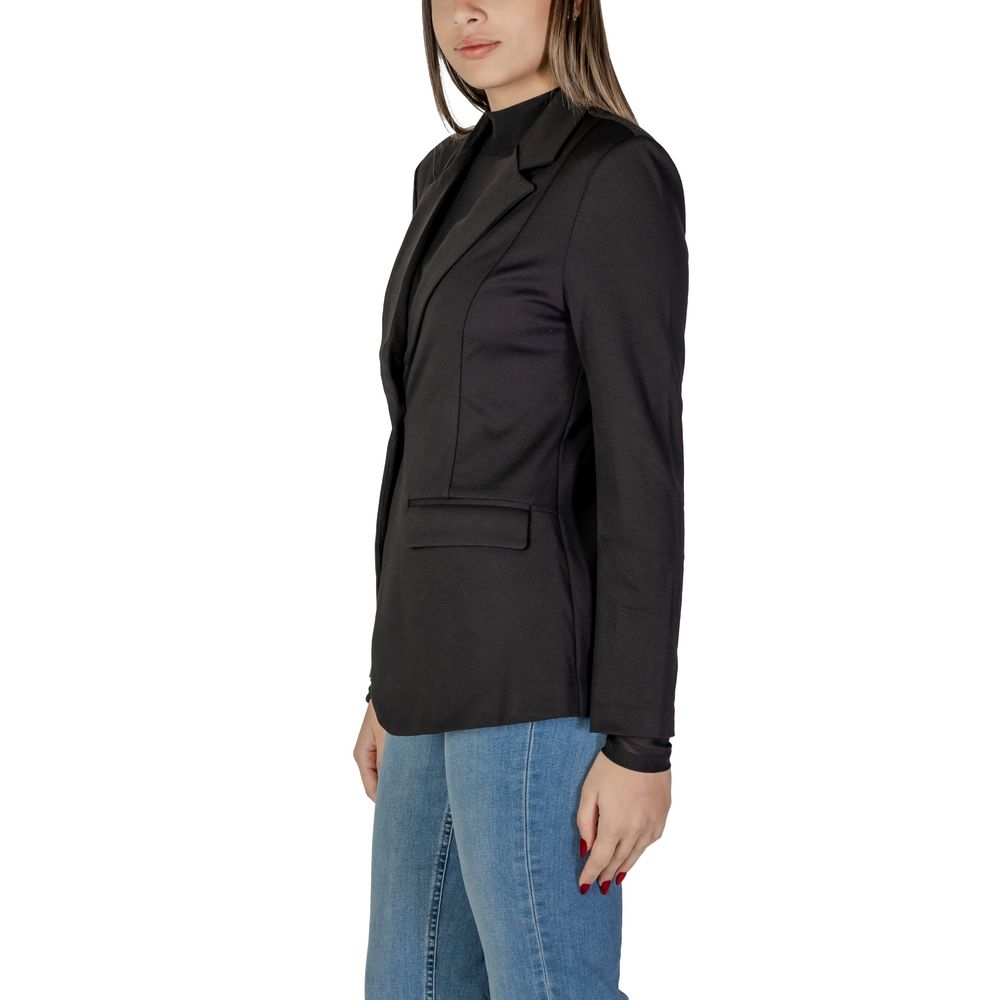 ICHI Black Polyester Suits &amp; Blazer