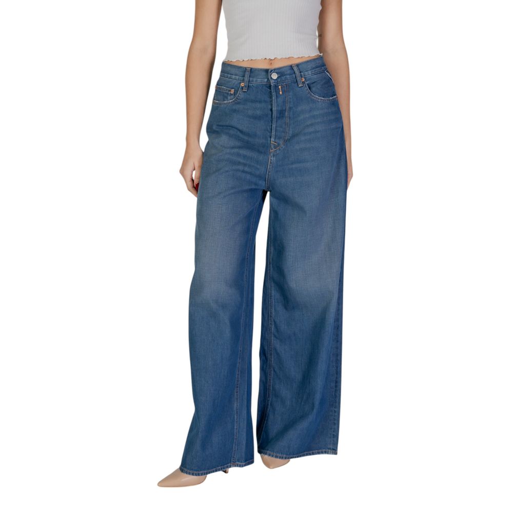 Replay Blue Cotton Jeans &amp; Pant