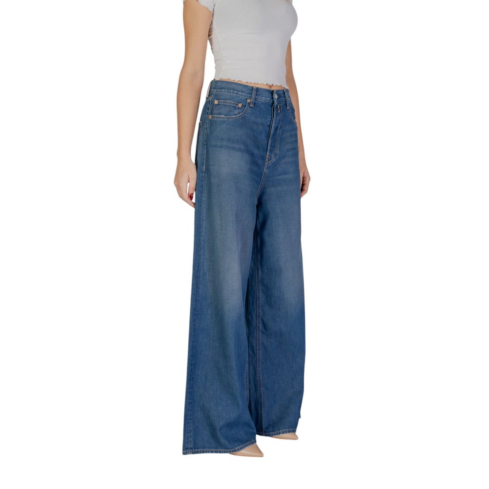 Replay Blue Cotton Jeans &amp; Pant