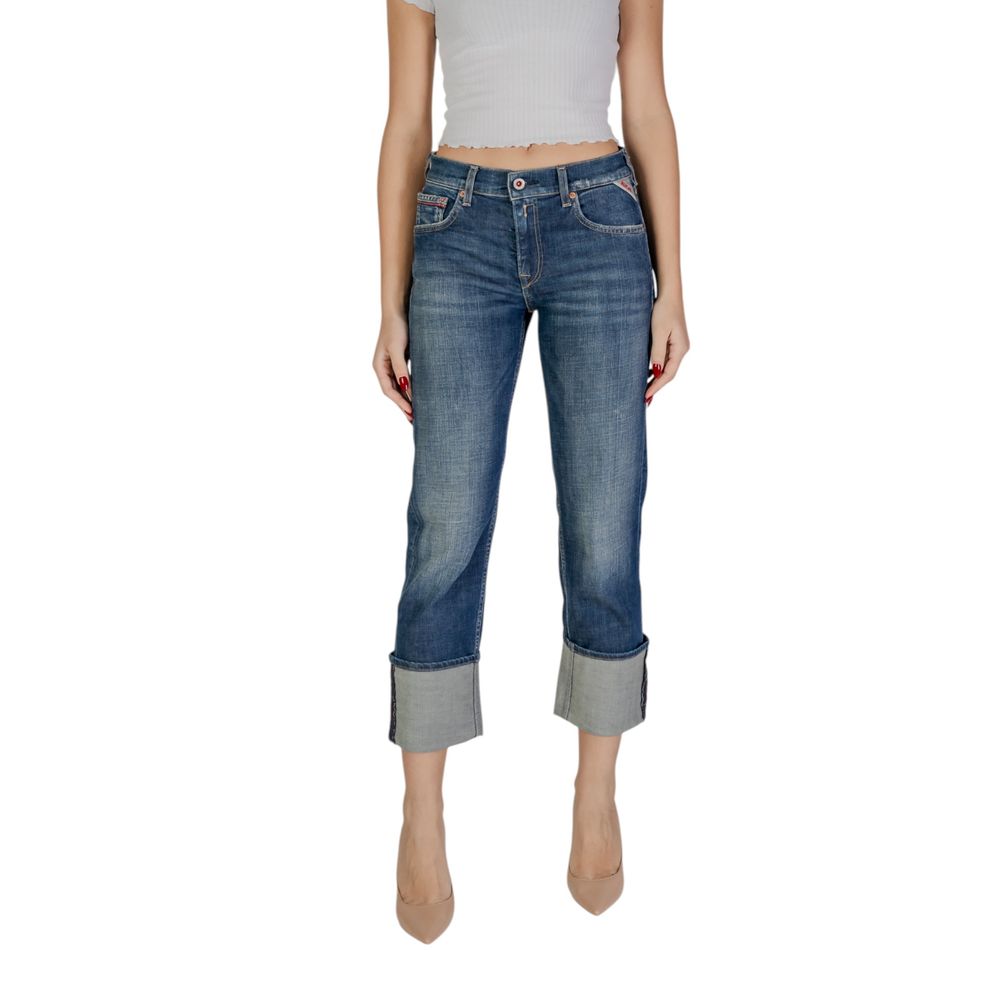 Replay Blue Cotton Jeans &amp; Pant