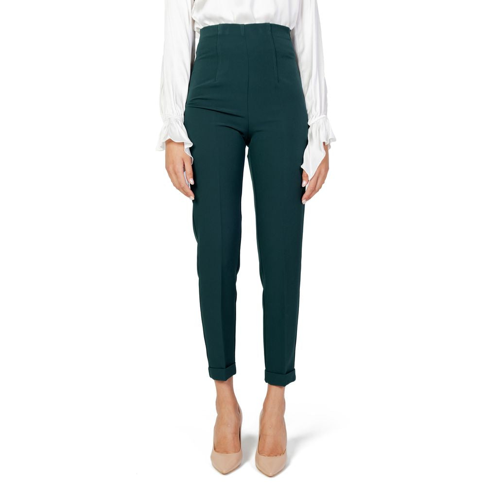 Sandro Ferrone Green Polyester Jeans &amp; Pant