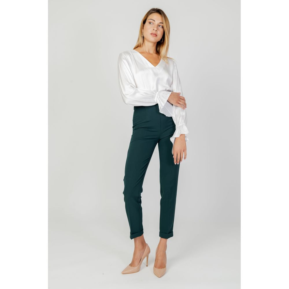 Sandro Ferrone Green Polyester Jeans &amp; Pant