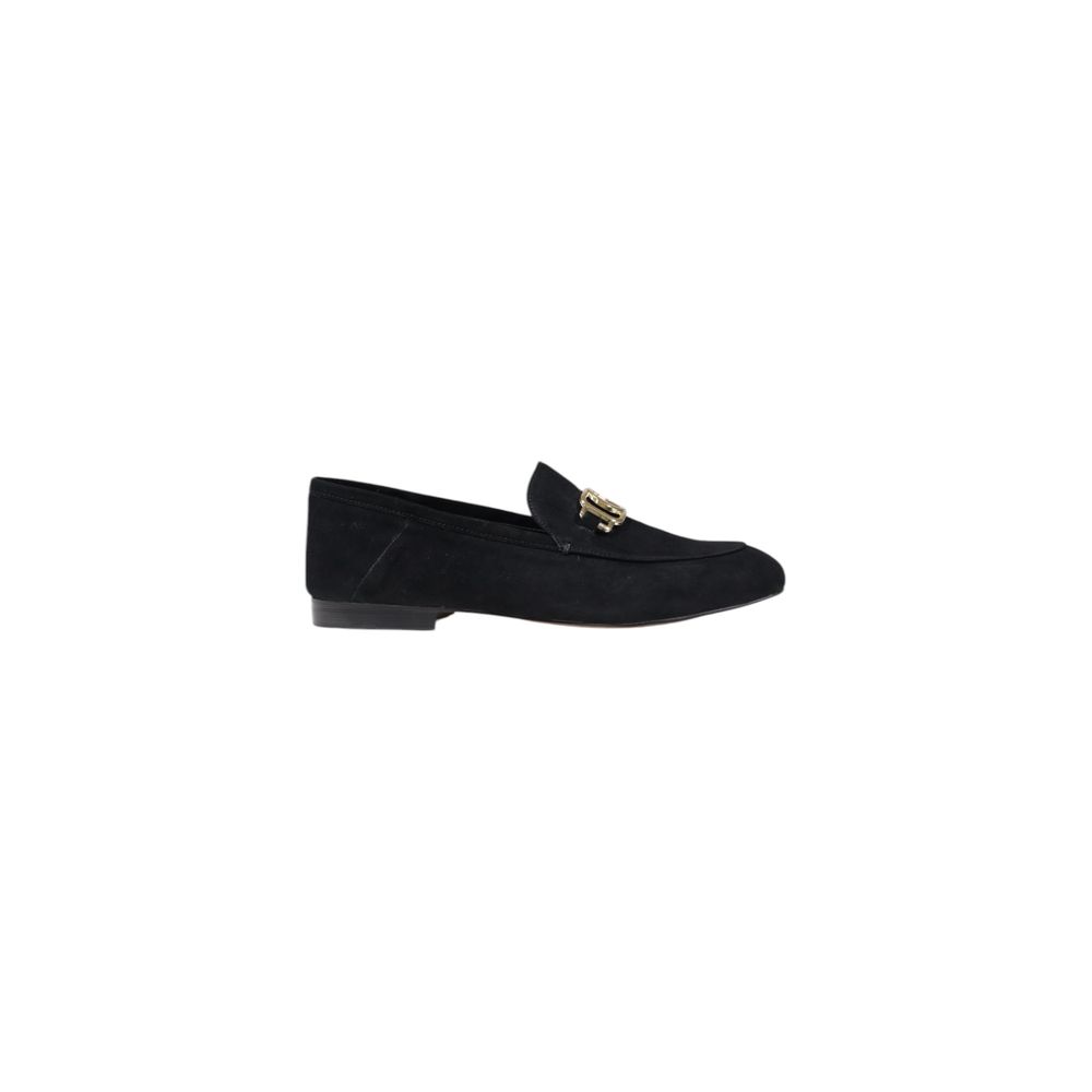 Guess Black Leather Flat Shoe