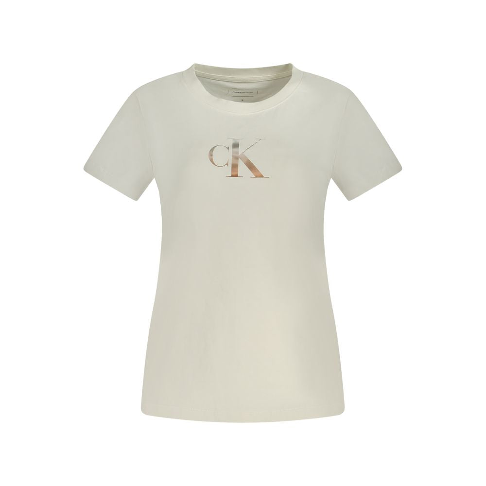 Calvin Klein White Cotton Tops &amp; T-Shirt