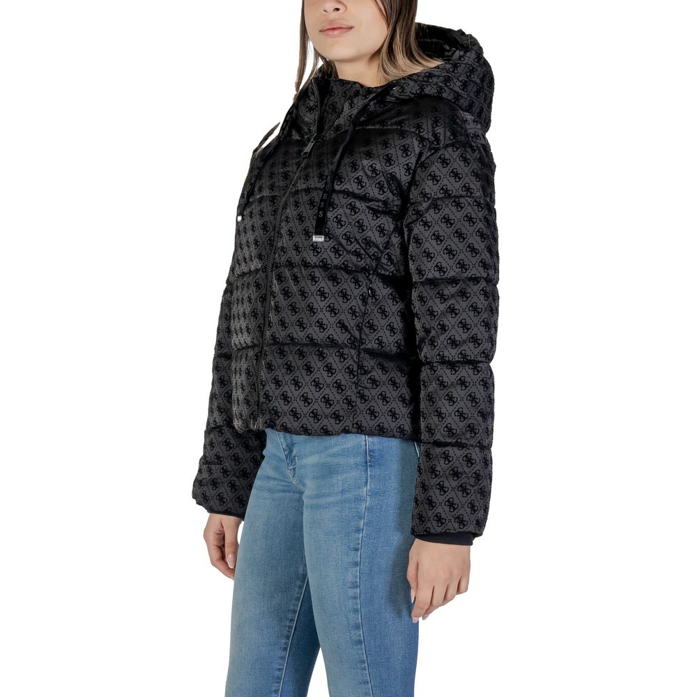 Guess Black Polyester Jackets &amp; Coat