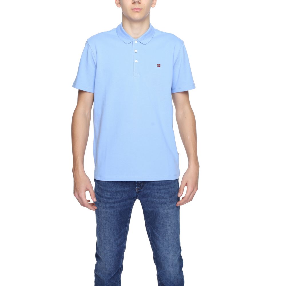 Napapijri Light Blue Cotton Polo Shirt