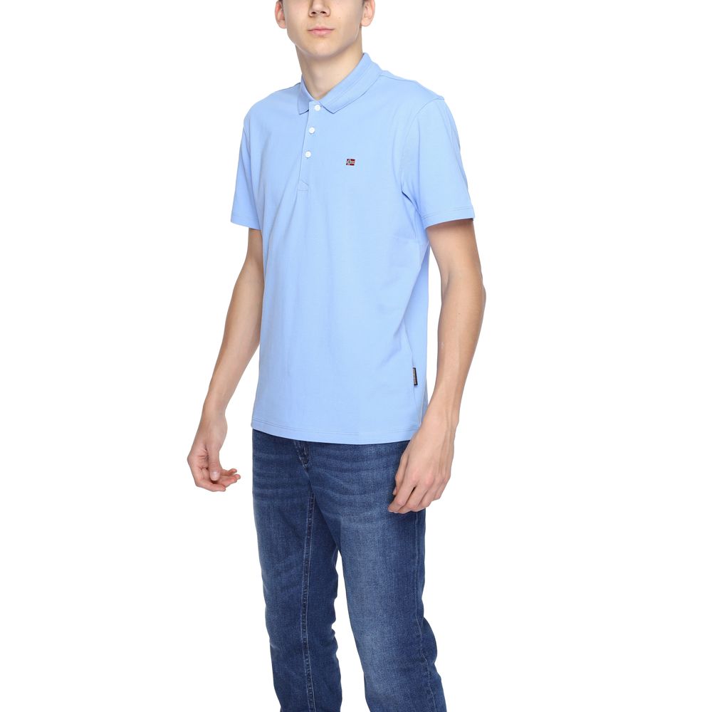 Napapijri Light Blue Cotton Polo Shirt