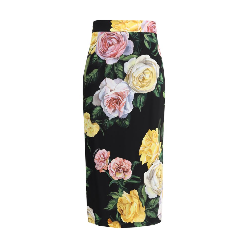 Dolce &amp; Gabbana Rose and peony pattern Skirt