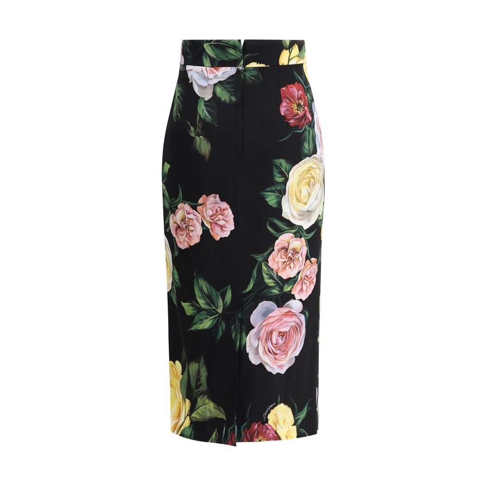 Dolce &amp; Gabbana Rose and peony pattern Skirt