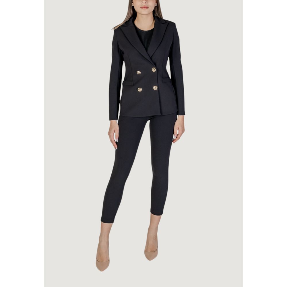 Rinascimento Black Polyester Suits &amp; Blazer