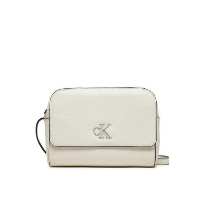 Calvin Klein Jeans White Synthetic Leather Handbag