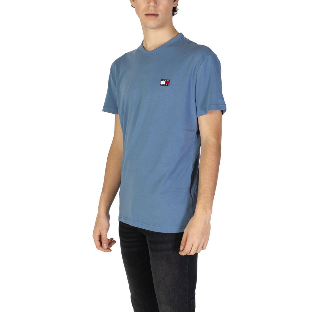 Tommy Hilfiger Jeans Light Blue Cotton Rigenerato T-Shirt