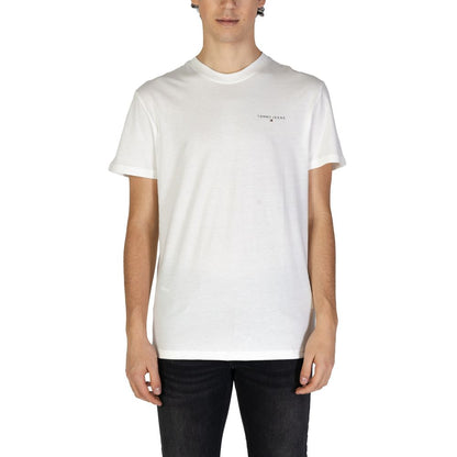 Tommy Hilfiger Jeans Cream Cotton Rigenerato T-Shirt