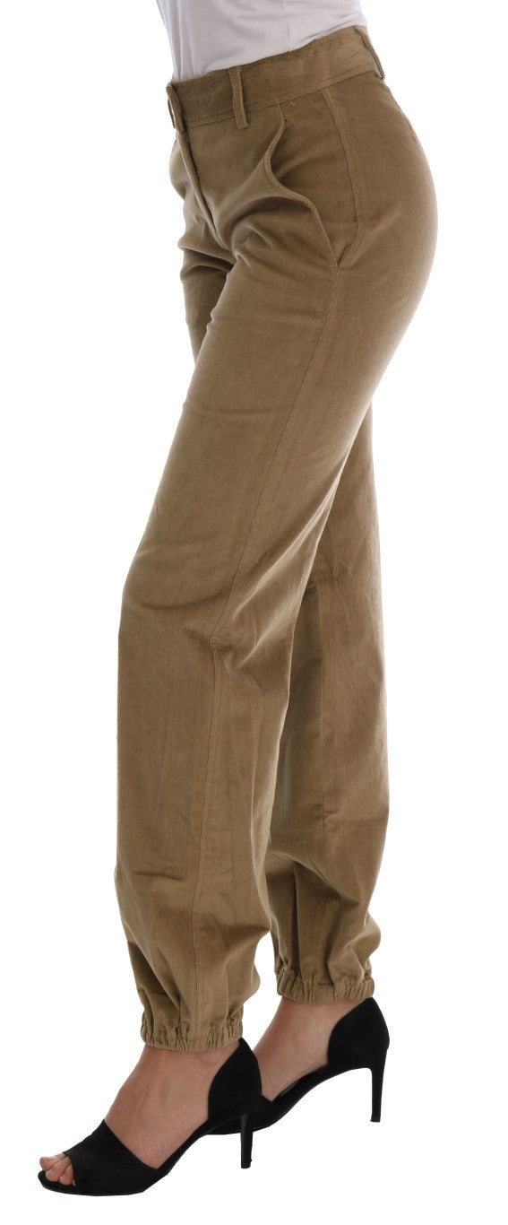 Ermanno Scervino Chic Beige Casual Pants for Sophisticated Style