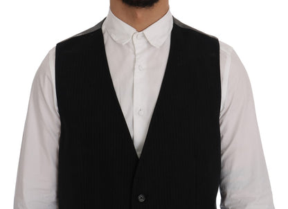 Dolce &amp; Gabbana Elegant Striped Waistcoat Vest