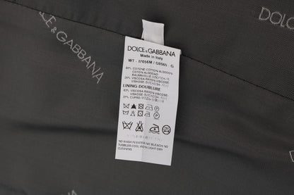 Dolce &amp; Gabbana Sleek Gray Single-Breasted Waistcoat Vest