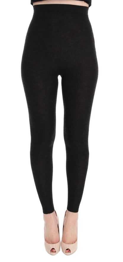 Dolce &amp; Gabbana Elegant High-Waist Cashmere Tights Pants