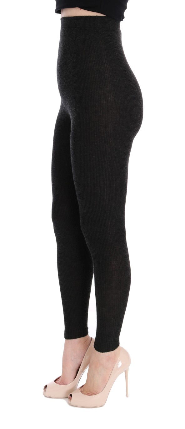 Dolce &amp; Gabbana Elegant High-Waist Cashmere Tights Pants