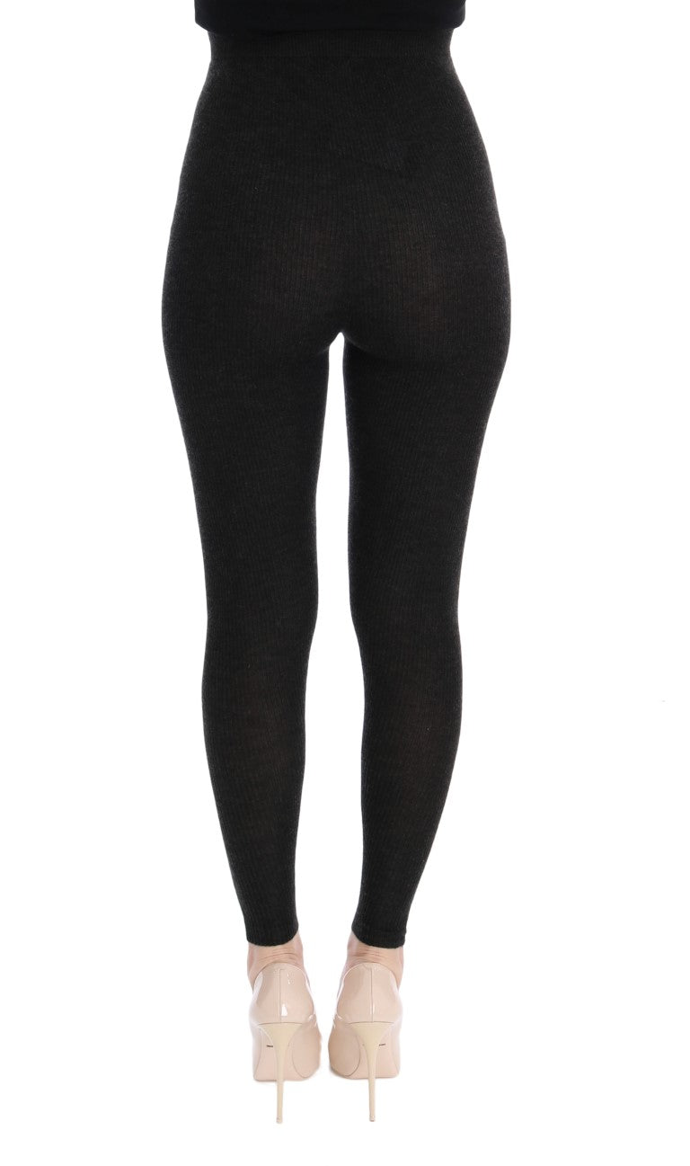 Dolce &amp; Gabbana Elegant High-Waist Cashmere Tights Pants