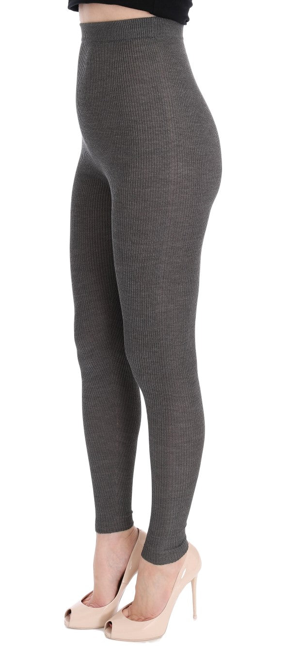 Dolce &amp; Gabbana Elegant High Waist Cashmere Tights Pants