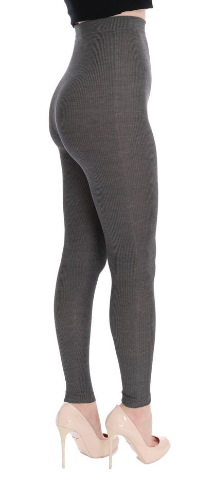 Dolce &amp; Gabbana Elegant High Waist Cashmere Tights Pants