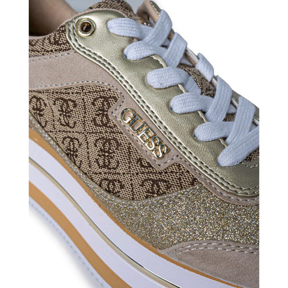 Guess Beige Polyester Sneaker