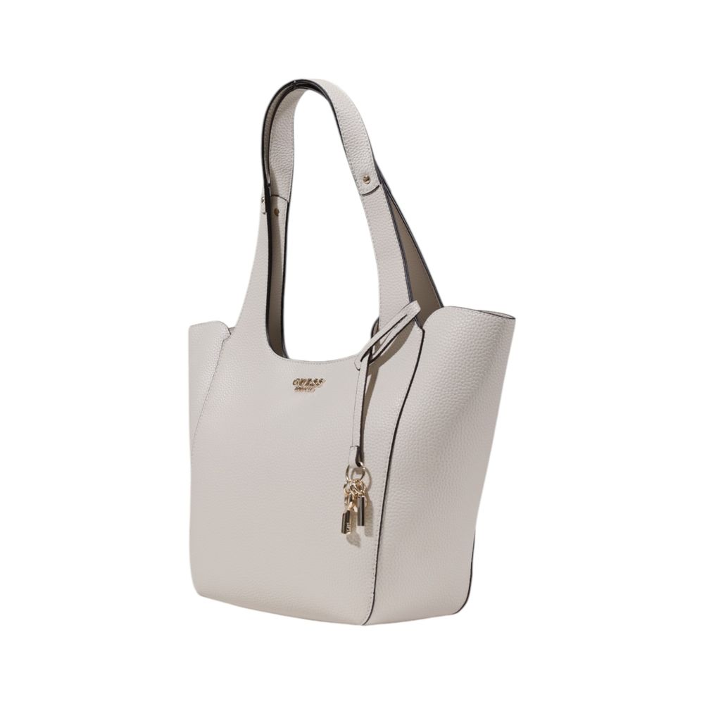 Guess Cream Polyethylene Handbag